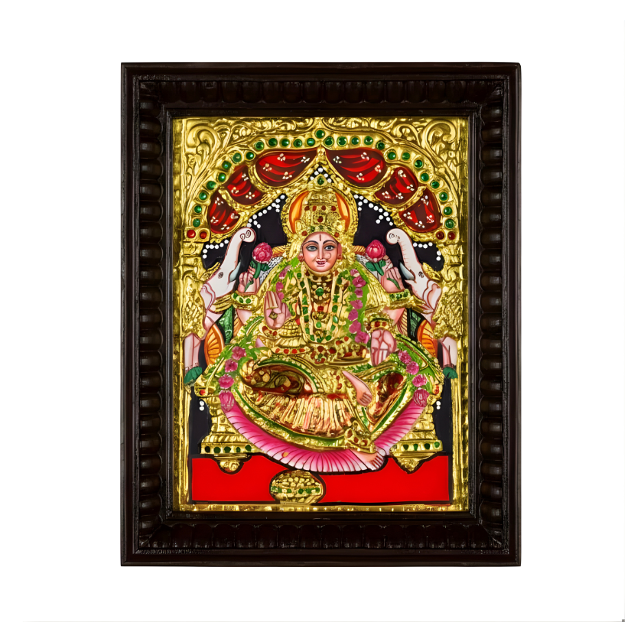 Radiance of Prosperity: Gaja Lakshmi in Tanjore Splendor
