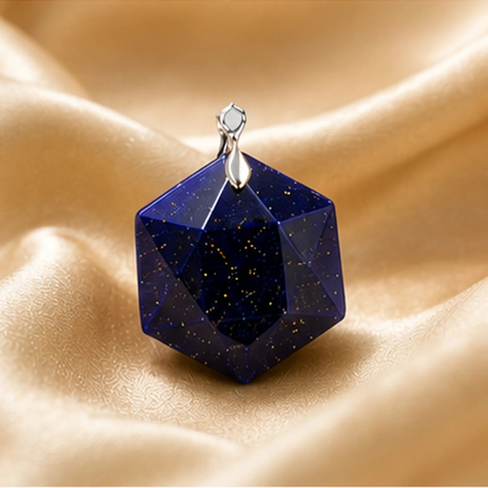 Lapis Lazuli Geometric Pendant