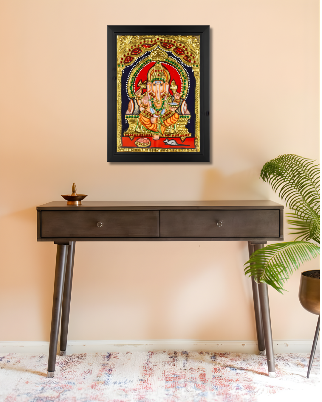 Grace of Beginnings: Ganesha in Tanjore Gold