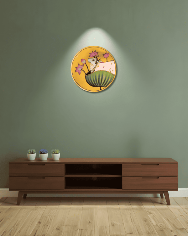 Imagination in bloom in Pichwai Plate by Diwakar Sharma