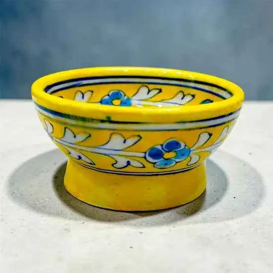 4-Inch Blue Pottery Bowl