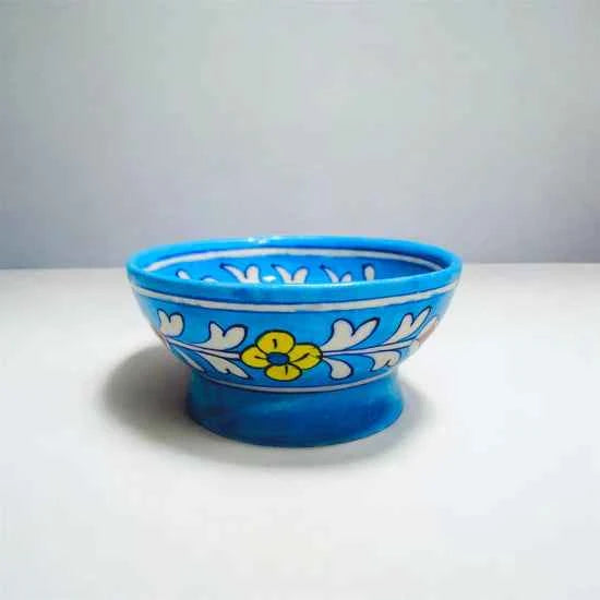 5-Inch Blue Pottery Bowl