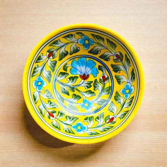 6-inch Blue Pottery Bowl