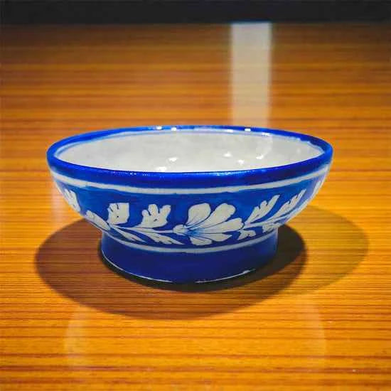 6-inch Blue Pottery Bowl