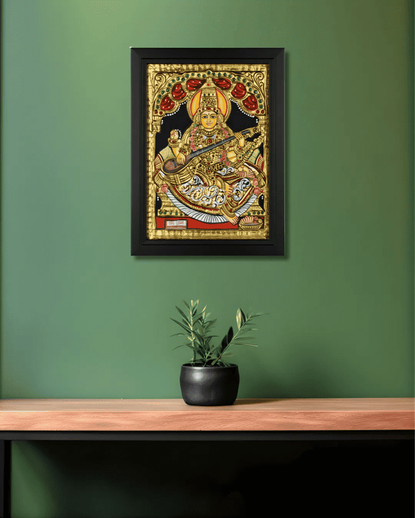Muse of Wisdom: Saraswati in Tanjore by Sarvanan