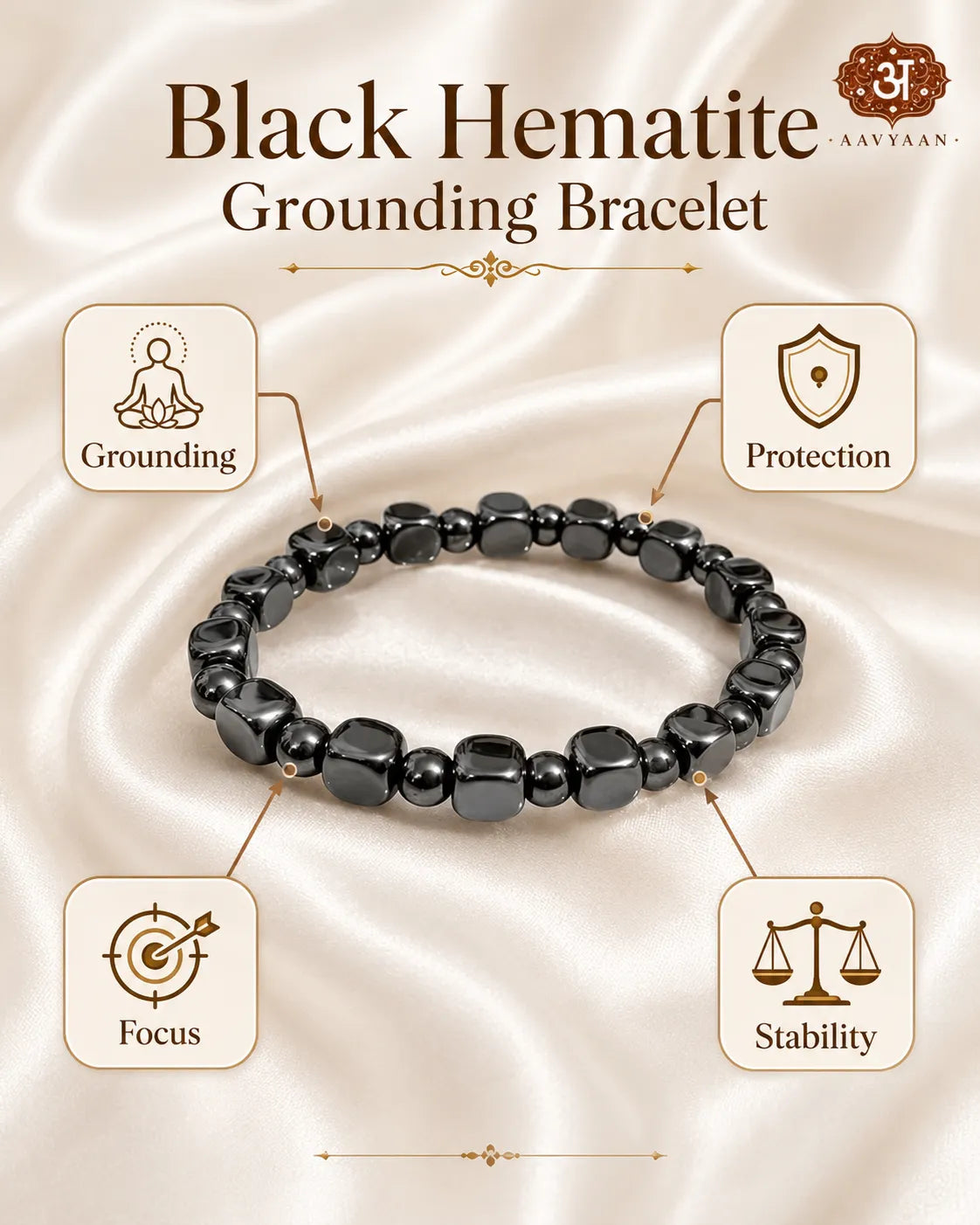 Black Hematite Grounding Bracelet