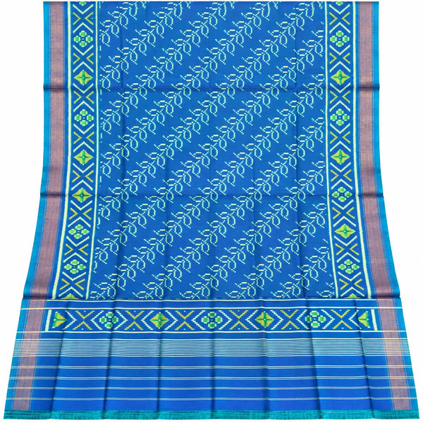 Azure Bloom Single Ikat Dupatta
