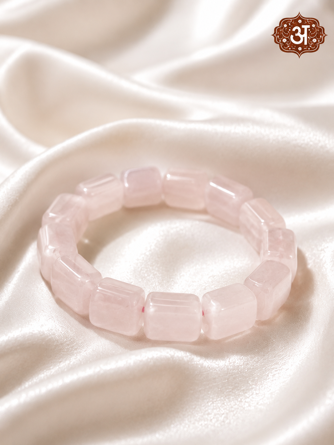 Rose Quartz Barrel Bracelet
