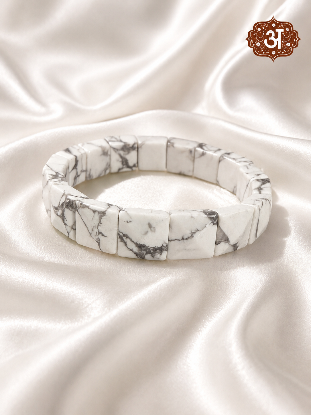 Howlite Pyramid Bracelet