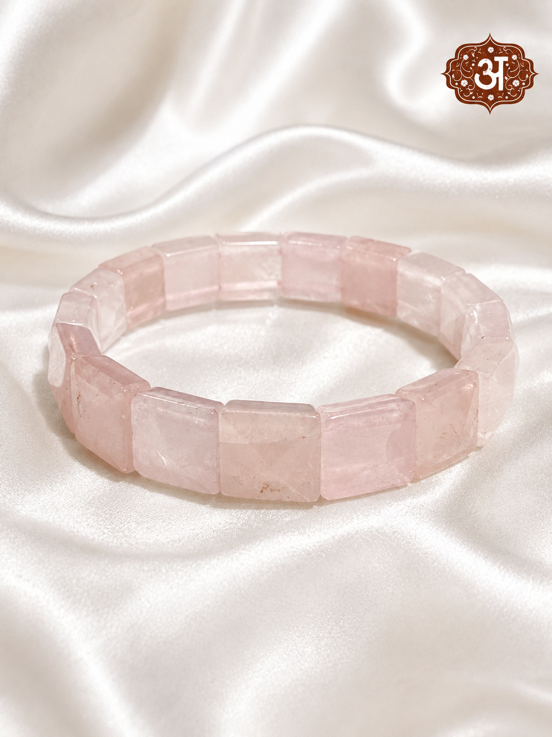 Rose Quartz Pyramid Bracelet
