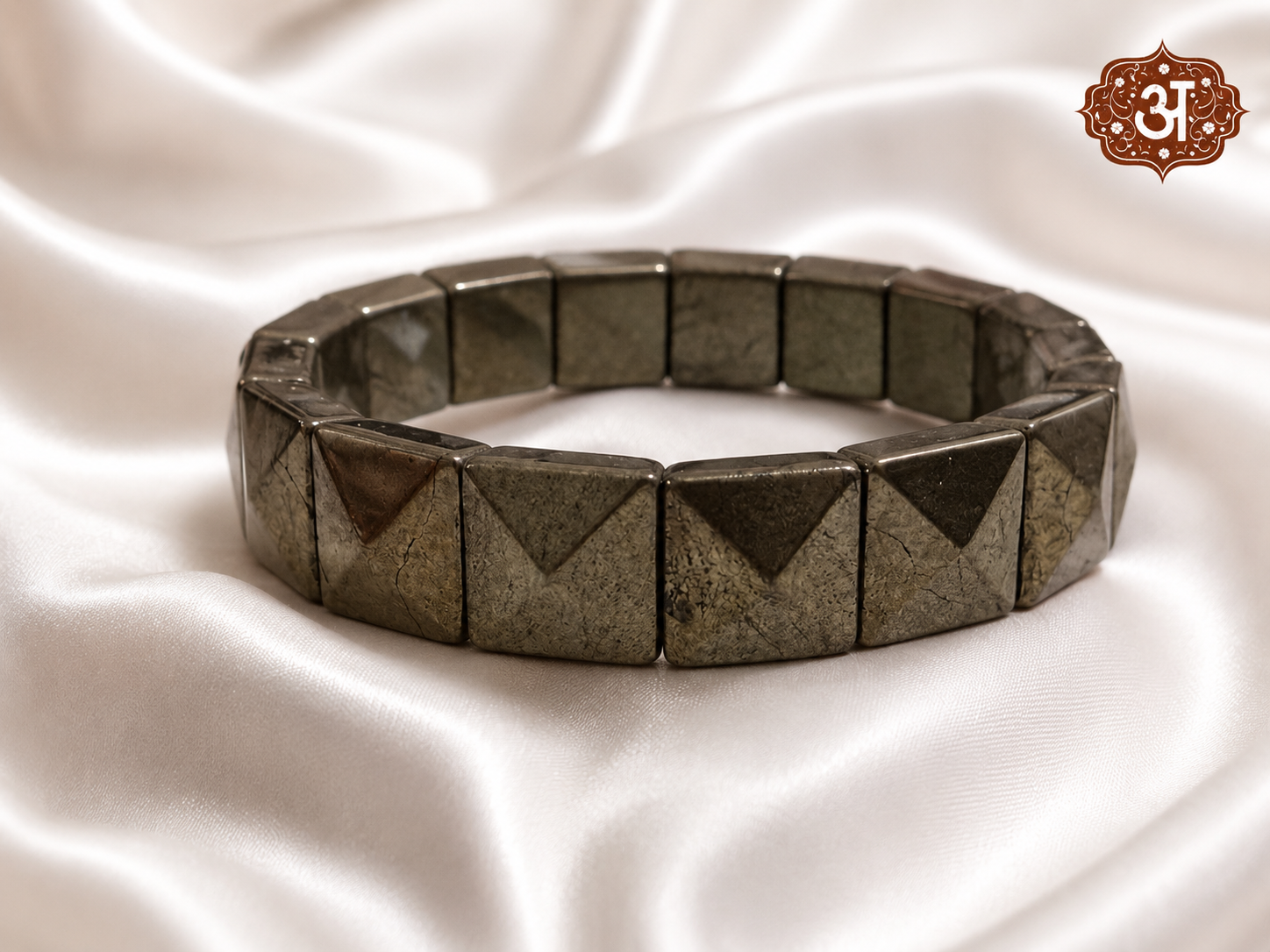 Golden Pyrite Pyramid Bracelet