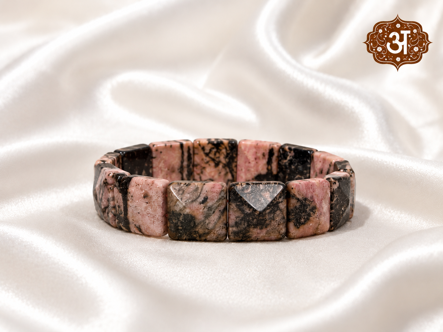 Rhodonite Pyramid Bracelet