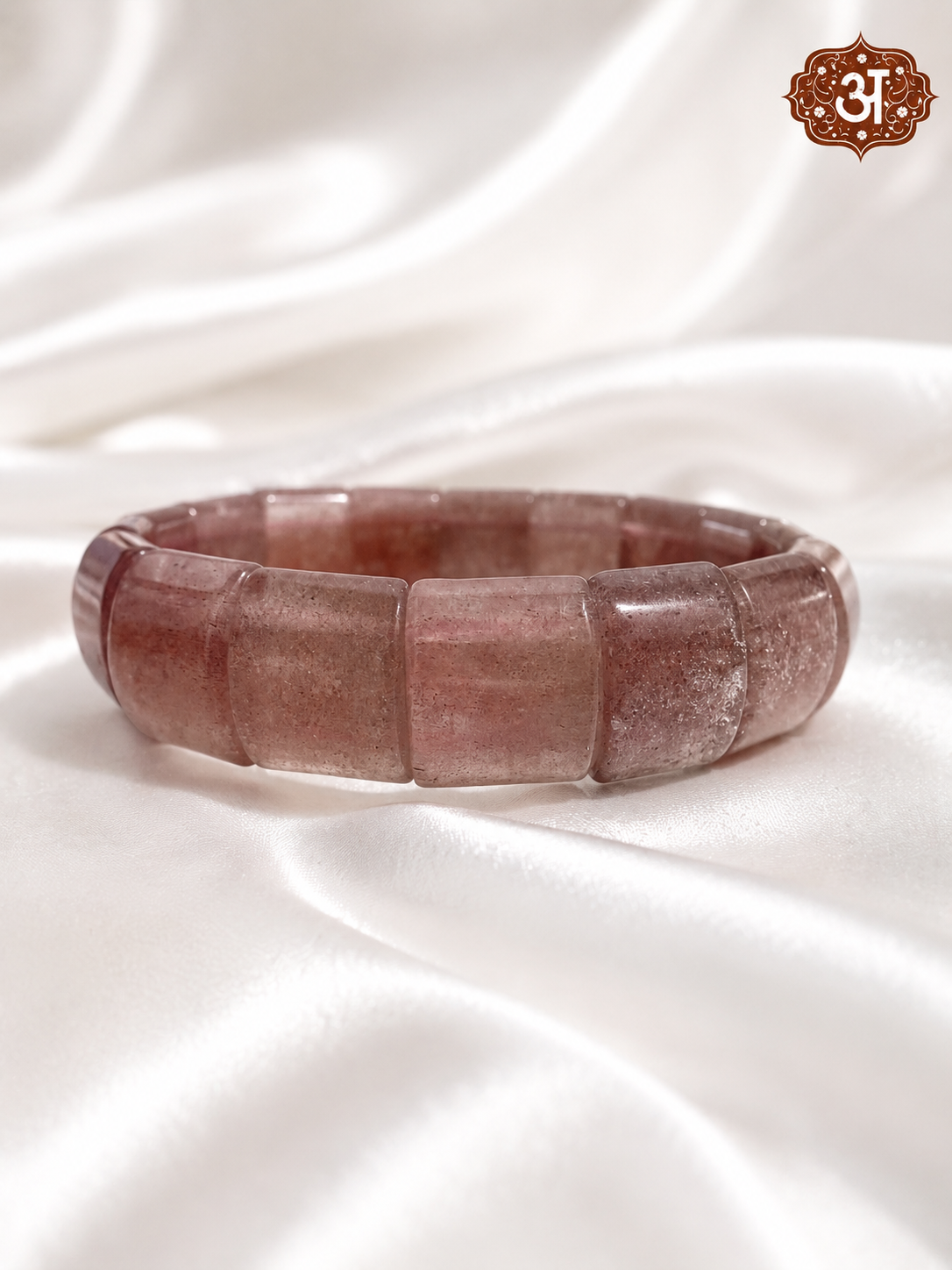 Strawberry Quartz Square Bracelet