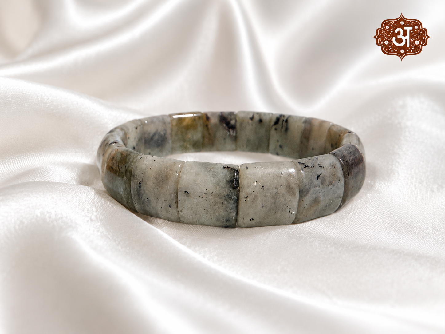 Kiwi Jasper Square Bracelet
