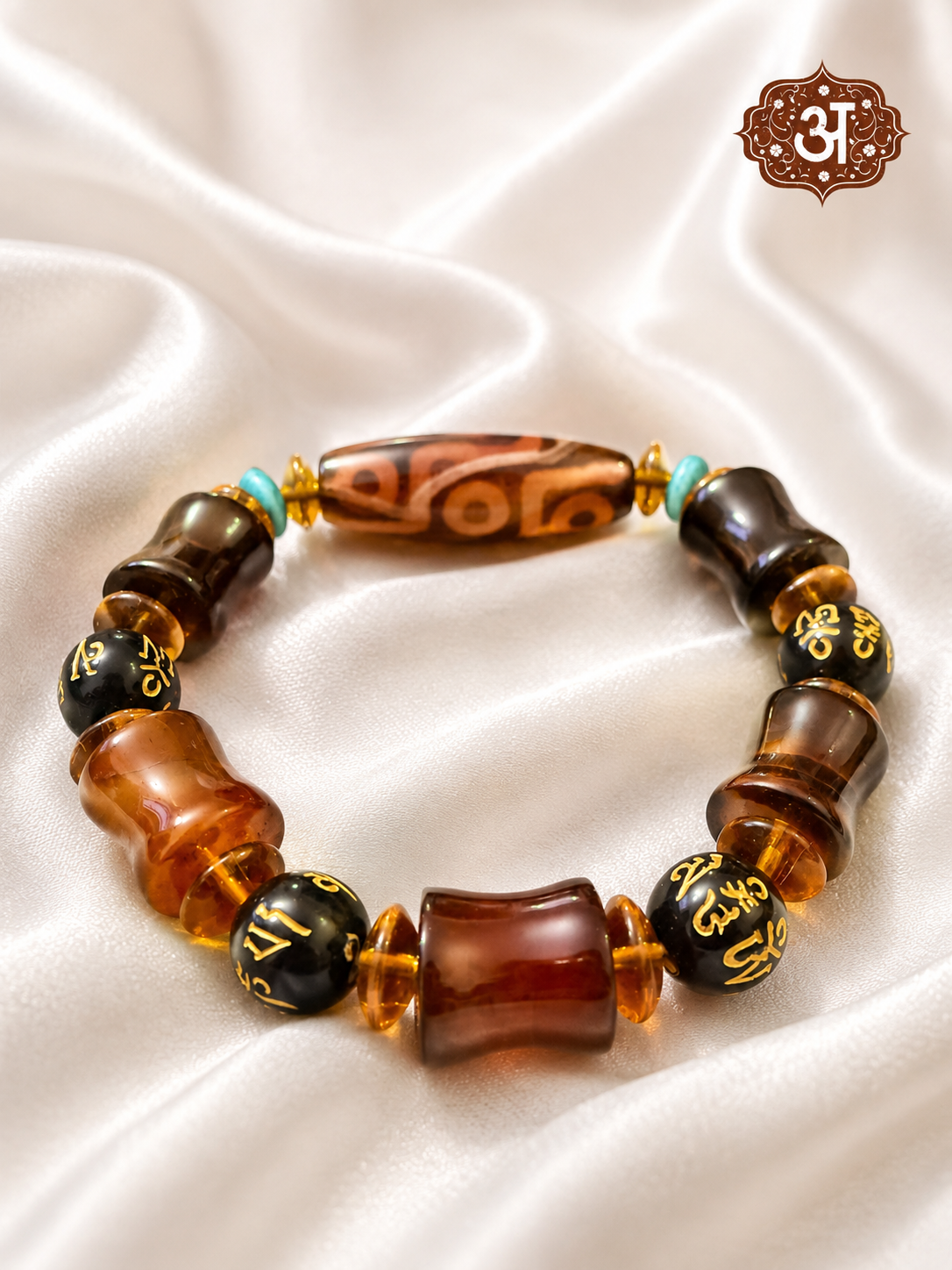 Tibetan Dzi Bead Designer Bracelet