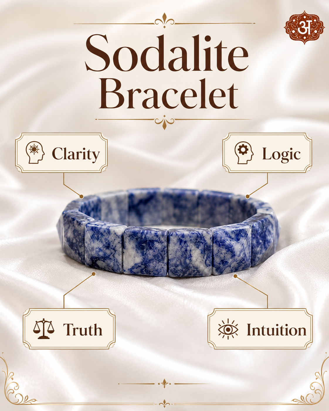 Sodalite Pyramid Bracelet