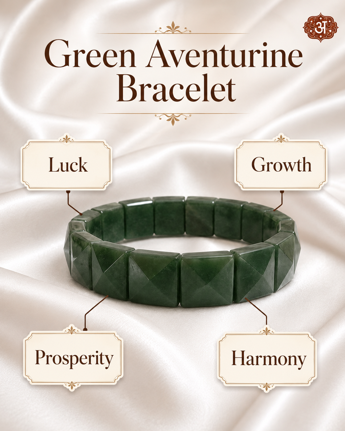 Green Aventurine Pyramid Bracelet