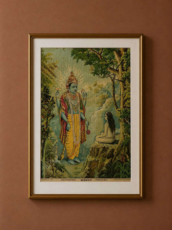 Dhruvnarayan in Oleograph by Ravi Varma