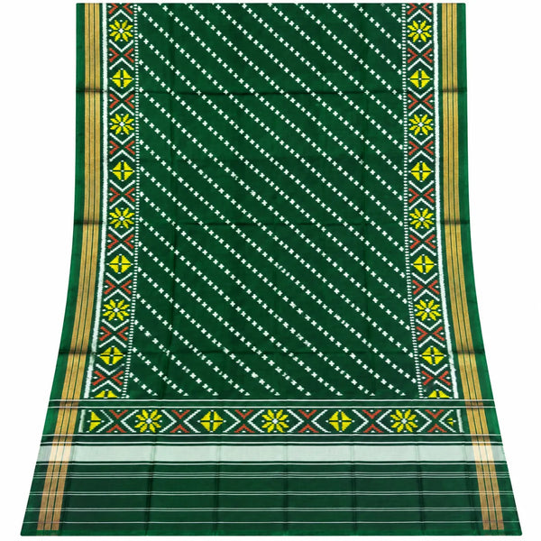 Emerald Diagonal Dots Single Ikat Dupatta