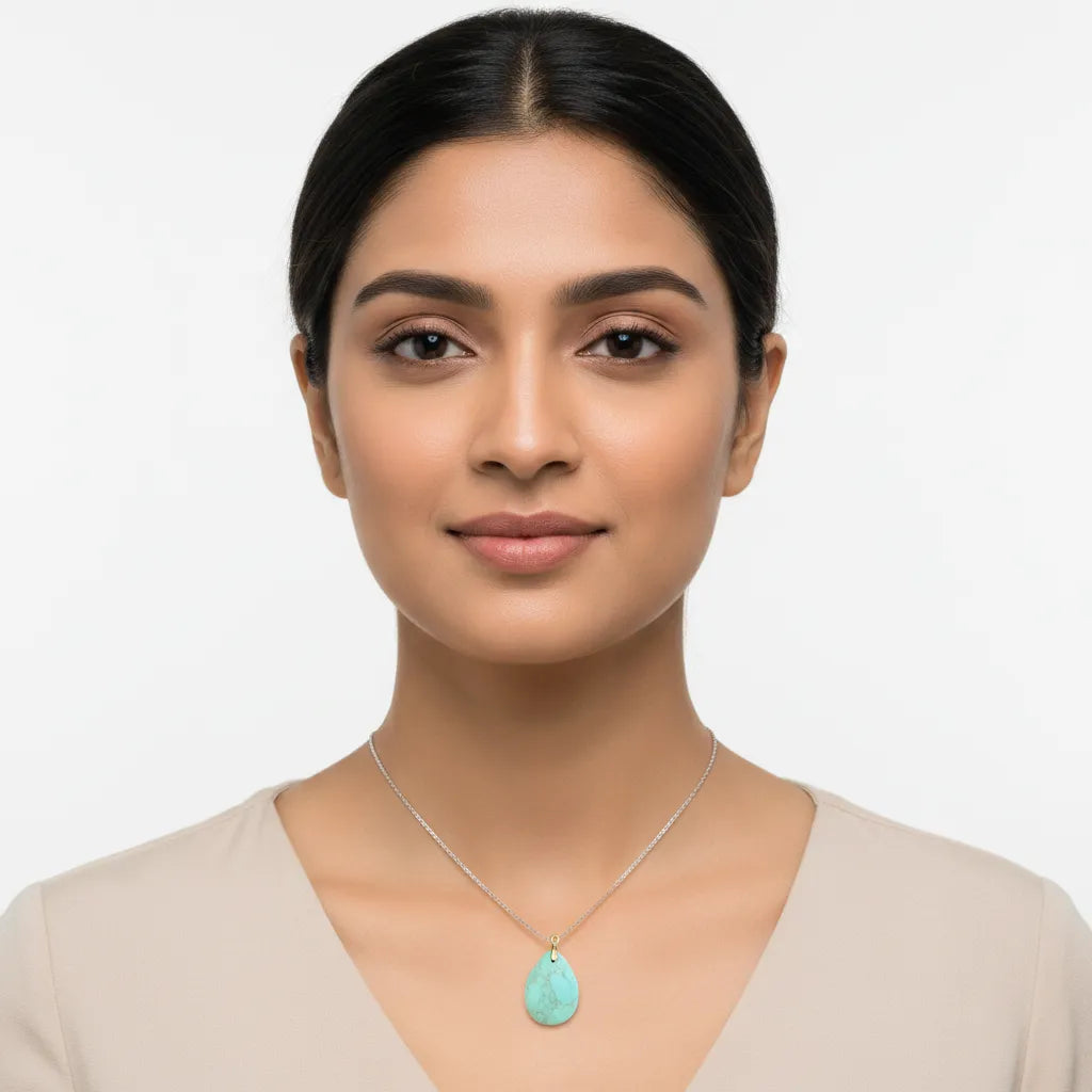 Turquoise Teardrop Pendant
