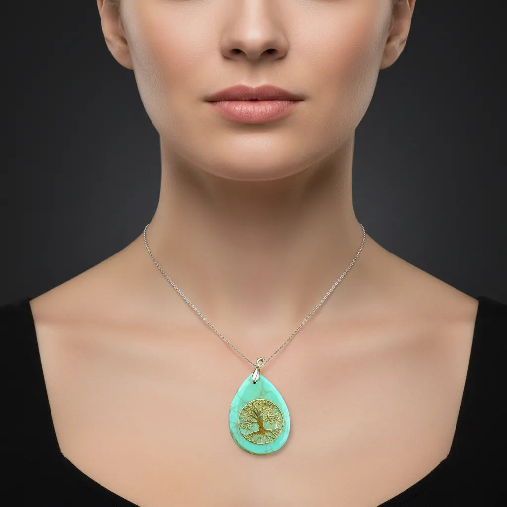 Turquoise Teardrop Pendant