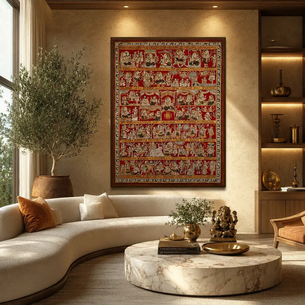 Ganesh Chalisa in Phad Painting by Ayush Chhaparwala