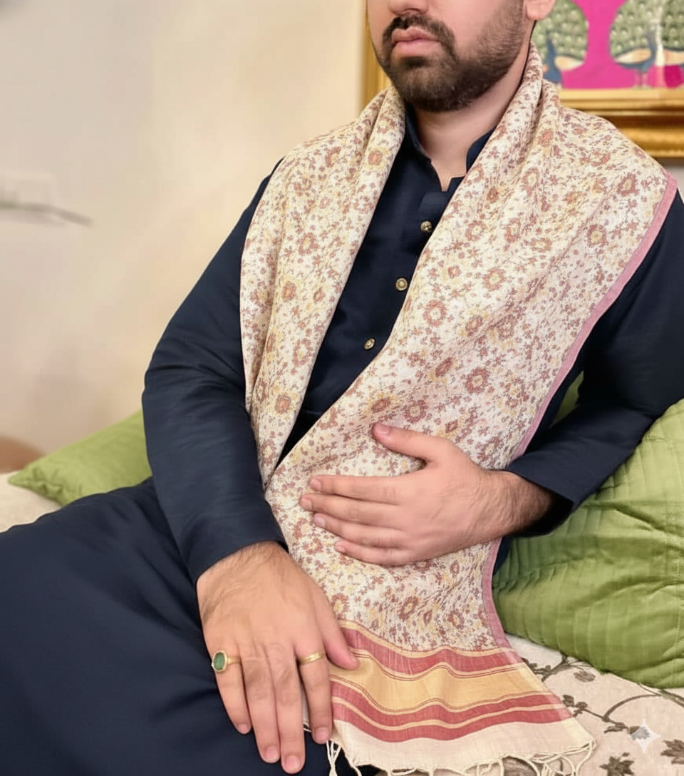 Patola Shawl - White