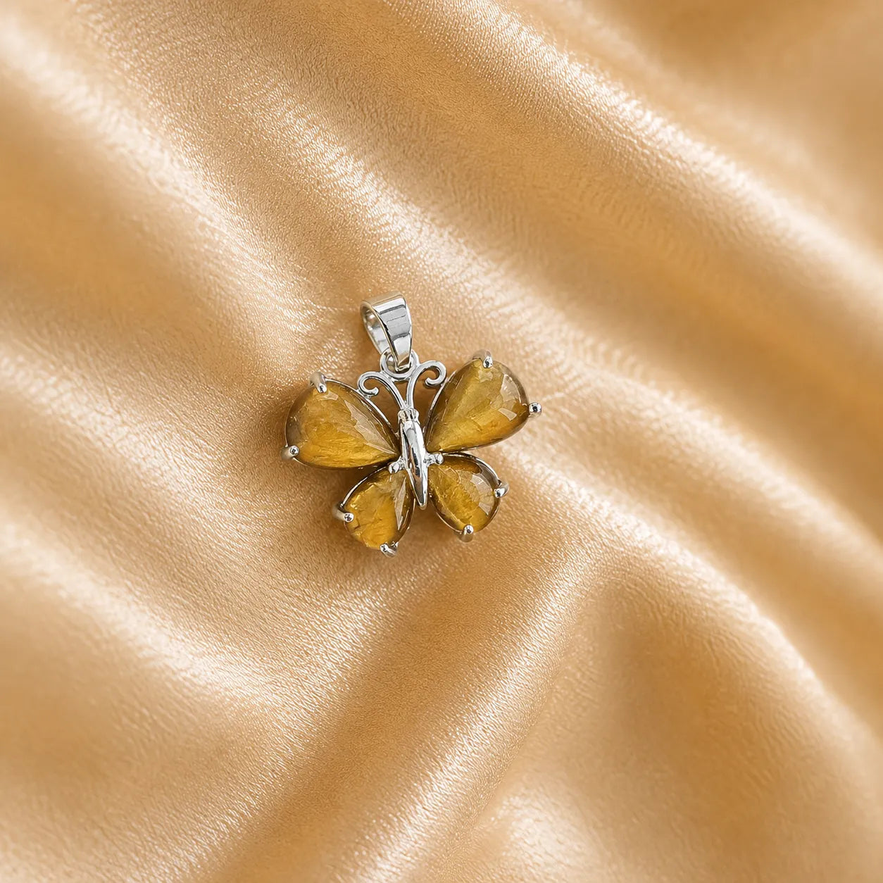Tiger Eye Butterfly Pendant