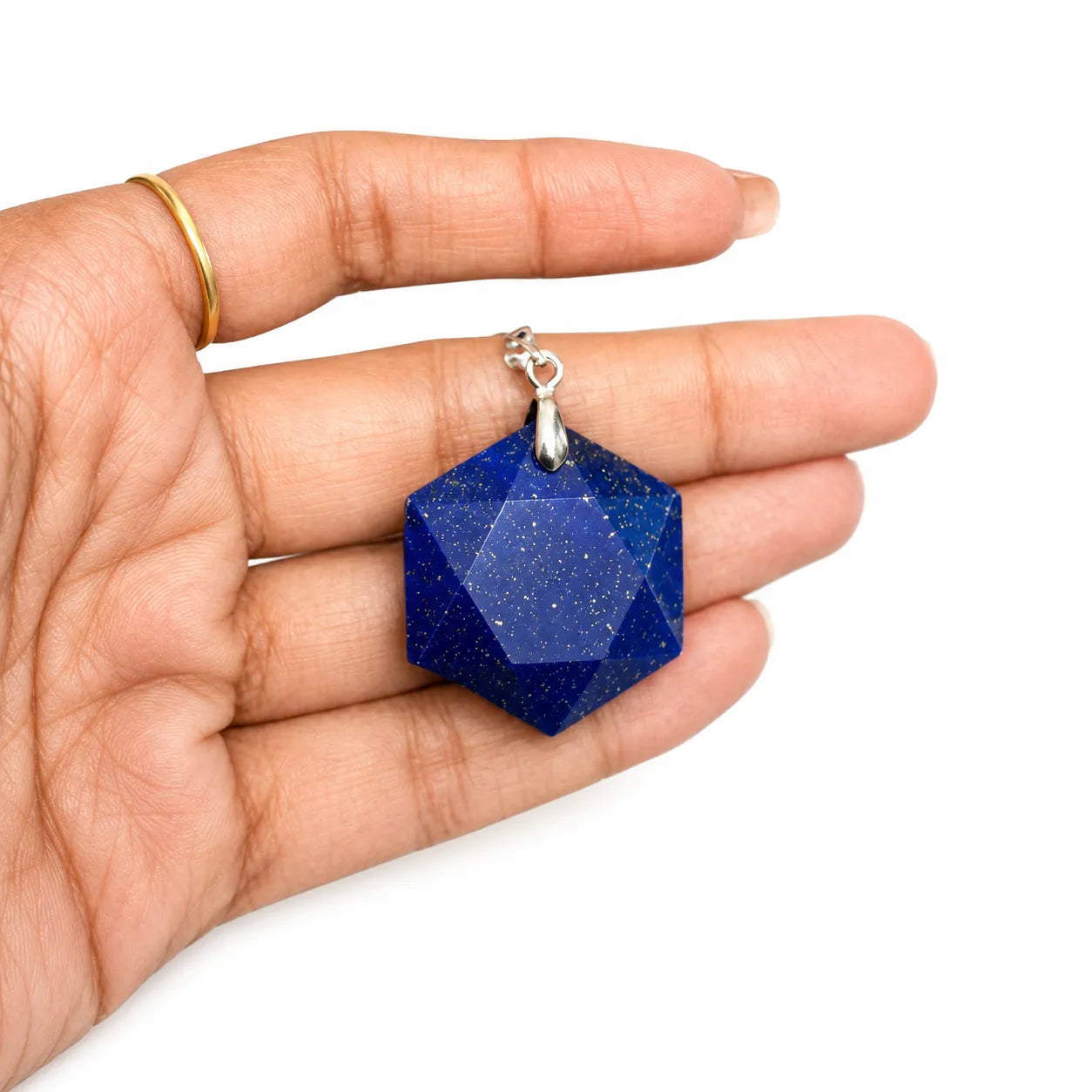 Lapis Lazuli Geometric Pendant