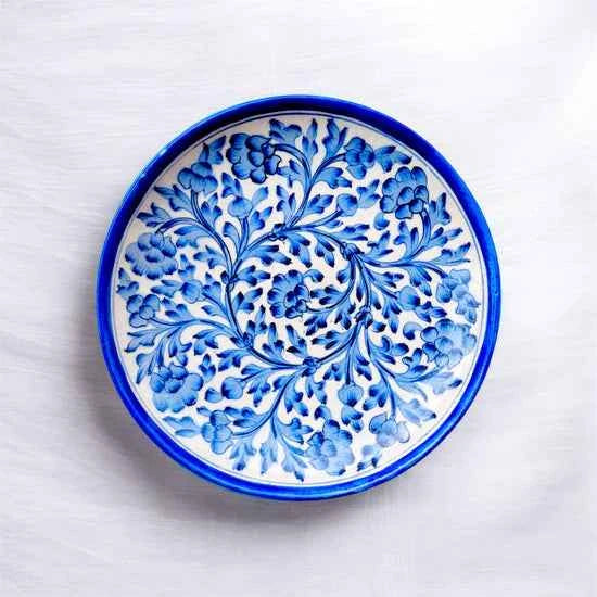 10 Inch Blue Pottery Plate
