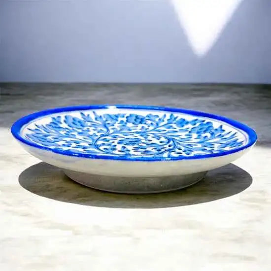 10 Inch Blue Pottery Plate