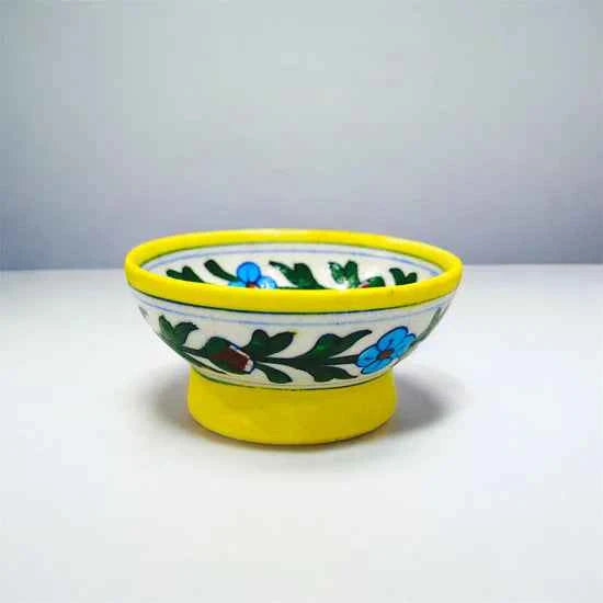 5-Inch Blue Pottery Bowl