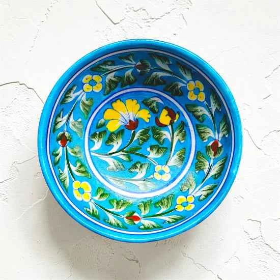 6-inch Blue Pottery Bowl