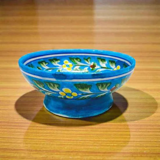 6-inch Blue Pottery Bowl