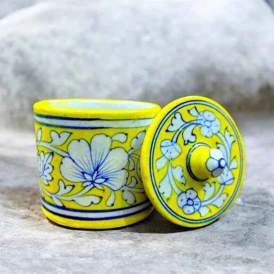 4-inch Blue Pottery Jar