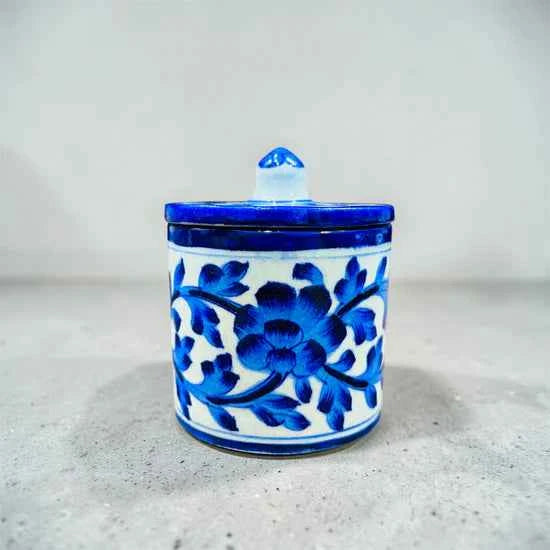 4-inch Blue Pottery Jar
