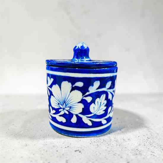 4-inch Blue Pottery Jar