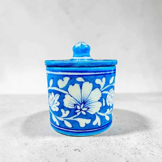4-inch Blue Pottery Jar