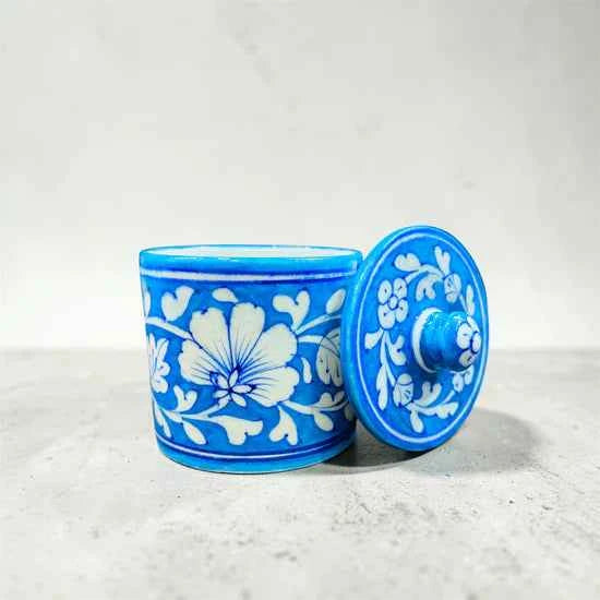 4-inch Blue Pottery Jar