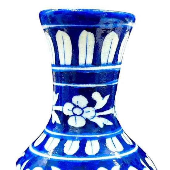 8-inch Blue Pottery Vase