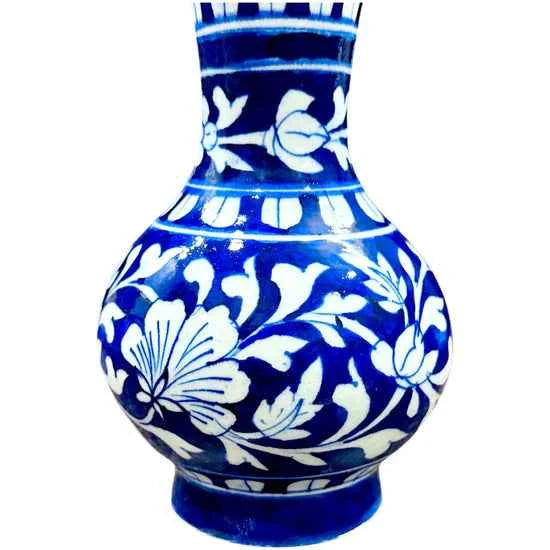 8-inch Blue Pottery Vase