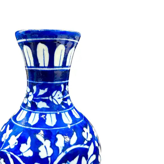8-inch Blue Pottery Vase