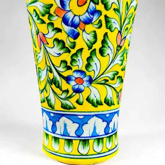 12-inch Blue Pottery Vase