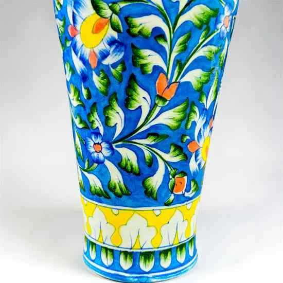 12-inch Blue Pottery Vase