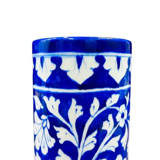 8-inch Blue Pottery Vase