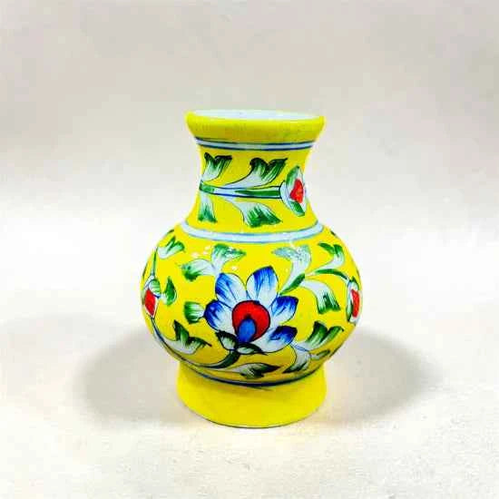 4-inch Blue Pottery Vase