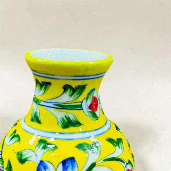 4-inch Blue Pottery Vase