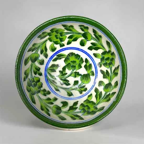 6-inch Blue Pottery Fruit Bowl