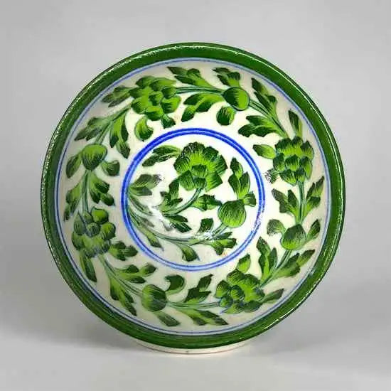 6-inch Blue Pottery Fruit Bowl