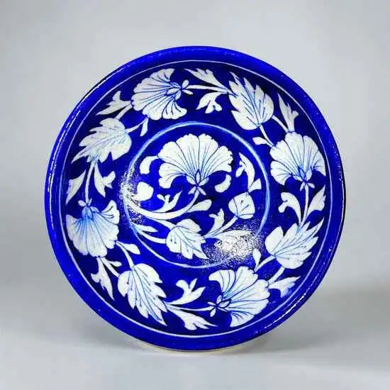 6-inch Blue Pottery Fruit Bowl